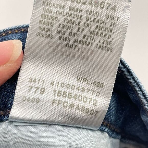 Levi's Blue Zip-fly button Straight Leg Jeans Size 4 Medium 545 - Picture 13 of 13